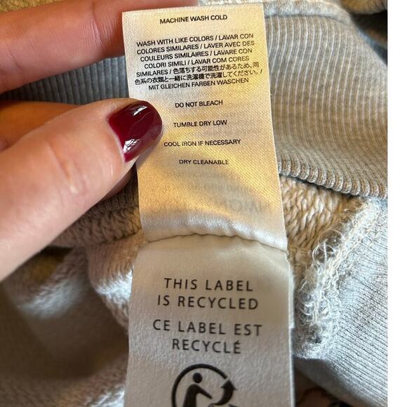 OUTERKNOWN Men's Grey Striped Pullover Sweatshirt - Large - Picture 8 of 8